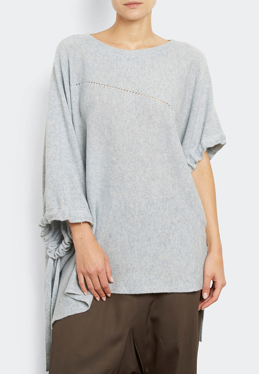 Super Soft 100% Cashmere Ruched Poncho