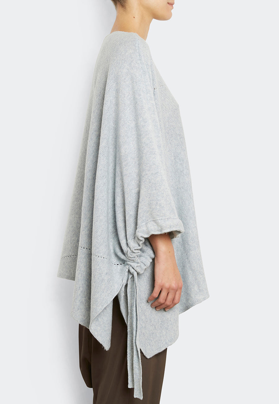 Super Soft 100% Cashmere Ruched Poncho